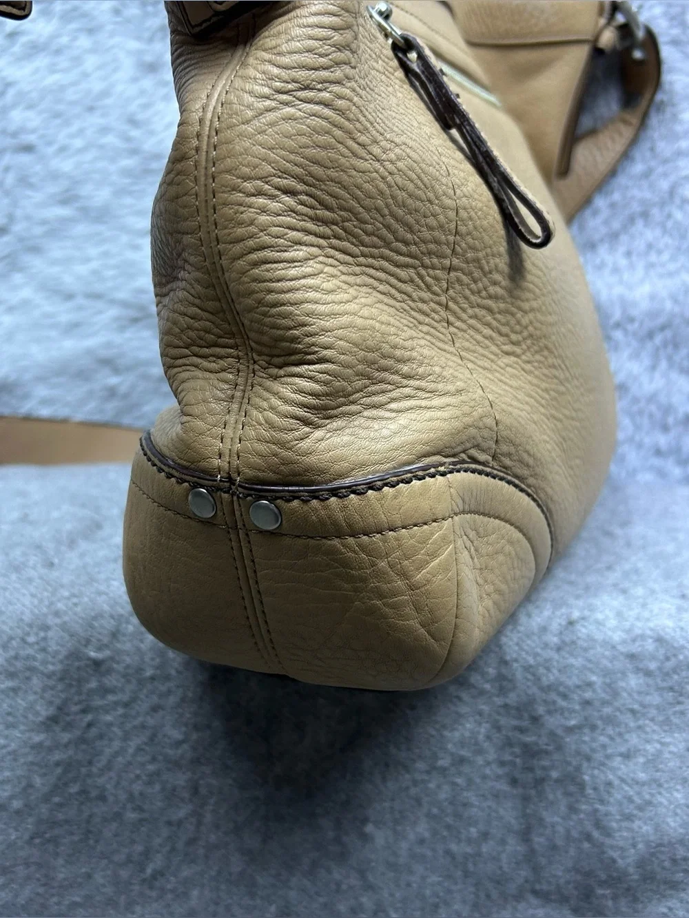 Vintage Coach Bleecker Felicia Pebbled Leather Hobo Shoulder Bag F12323 Y2K